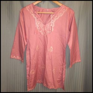 Pink Caftan Tunic